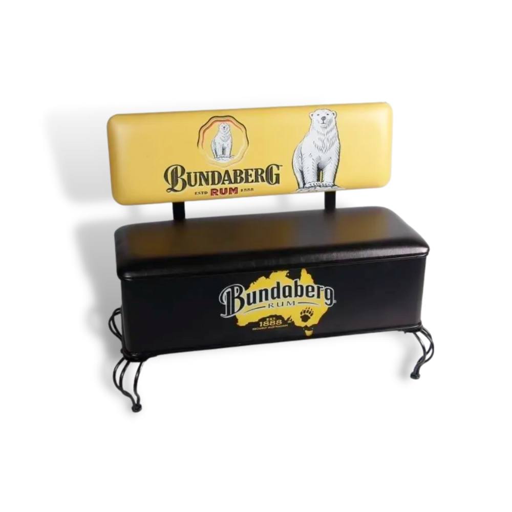 Bundaberg Rum Premium Quality Bench Seat - Storage Underneath