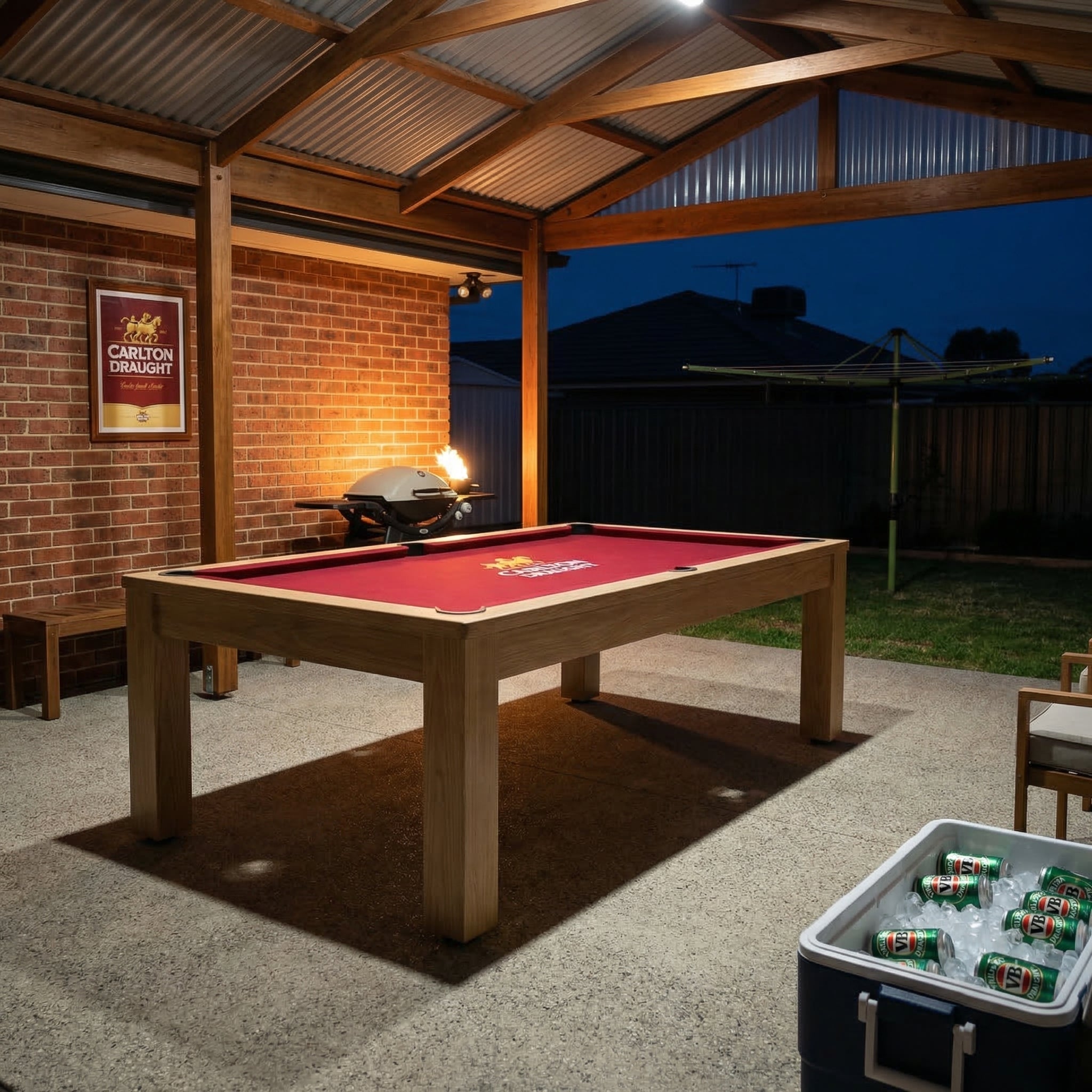 7ft pool table Carlton Draught branded Australia