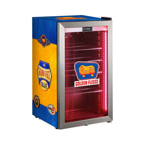 Schmick Vintage Fuel Pump Triple Glazed Alfresco Bar Fridge With LED Strip Lights