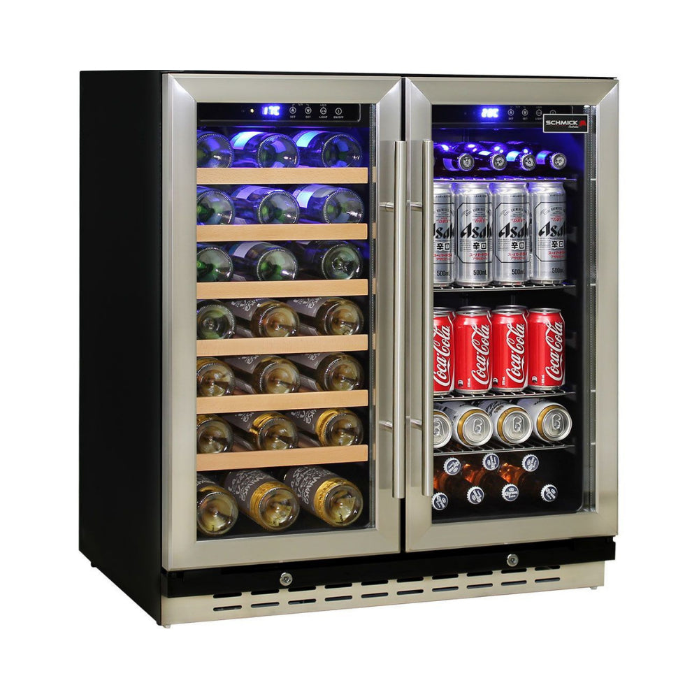 Under Bench Beer And Wine Dual Zone Bar Fridge 2 Yrs Parts/Labour