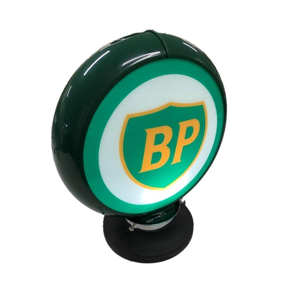 BP Fuel Petrol Gas Bowser Bar Lighting Garage Light Sign Illuminated Globe on Base