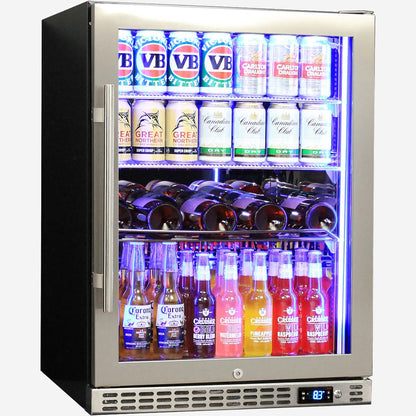 Schmick Quiet Running Front Venting Under Bench Glass Door Bar Fridge Heated Glass Model SK156R-HD