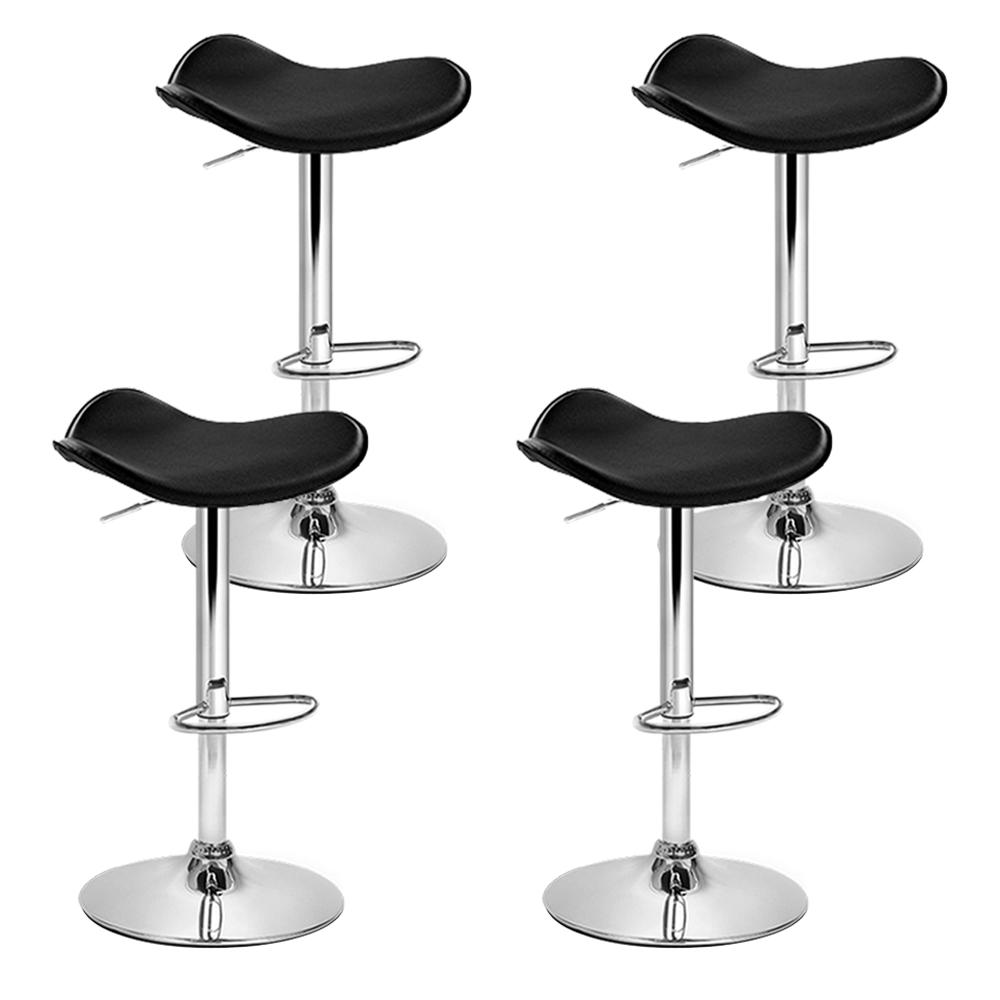 Artiss Set of 4 Swivel Bar Stools - Black