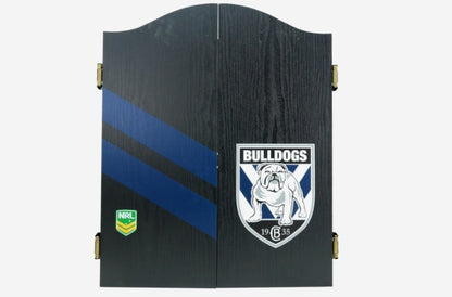 Canterbury Bulldogs Dart Board and Cabinet Set