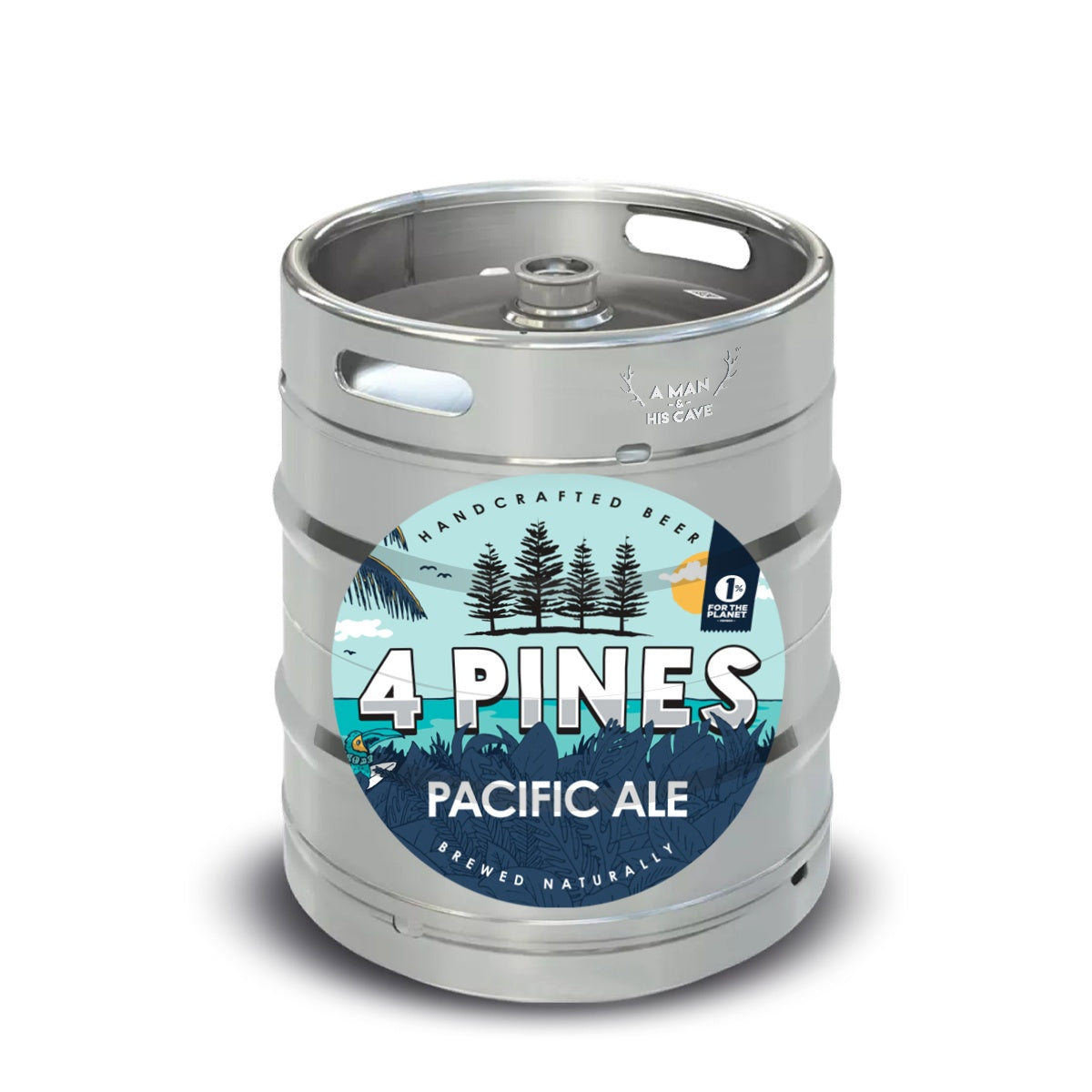 Beer Keg - 4 Pines Pacific Ale 50lt Commercial Keg 3.5% D-Type Coupler [NSW]