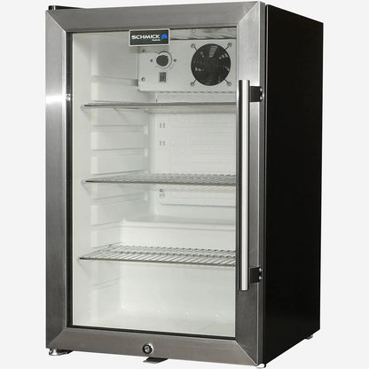 Tropical Glass Door Mini Bar Fridge / 80 Cans Left Hinged