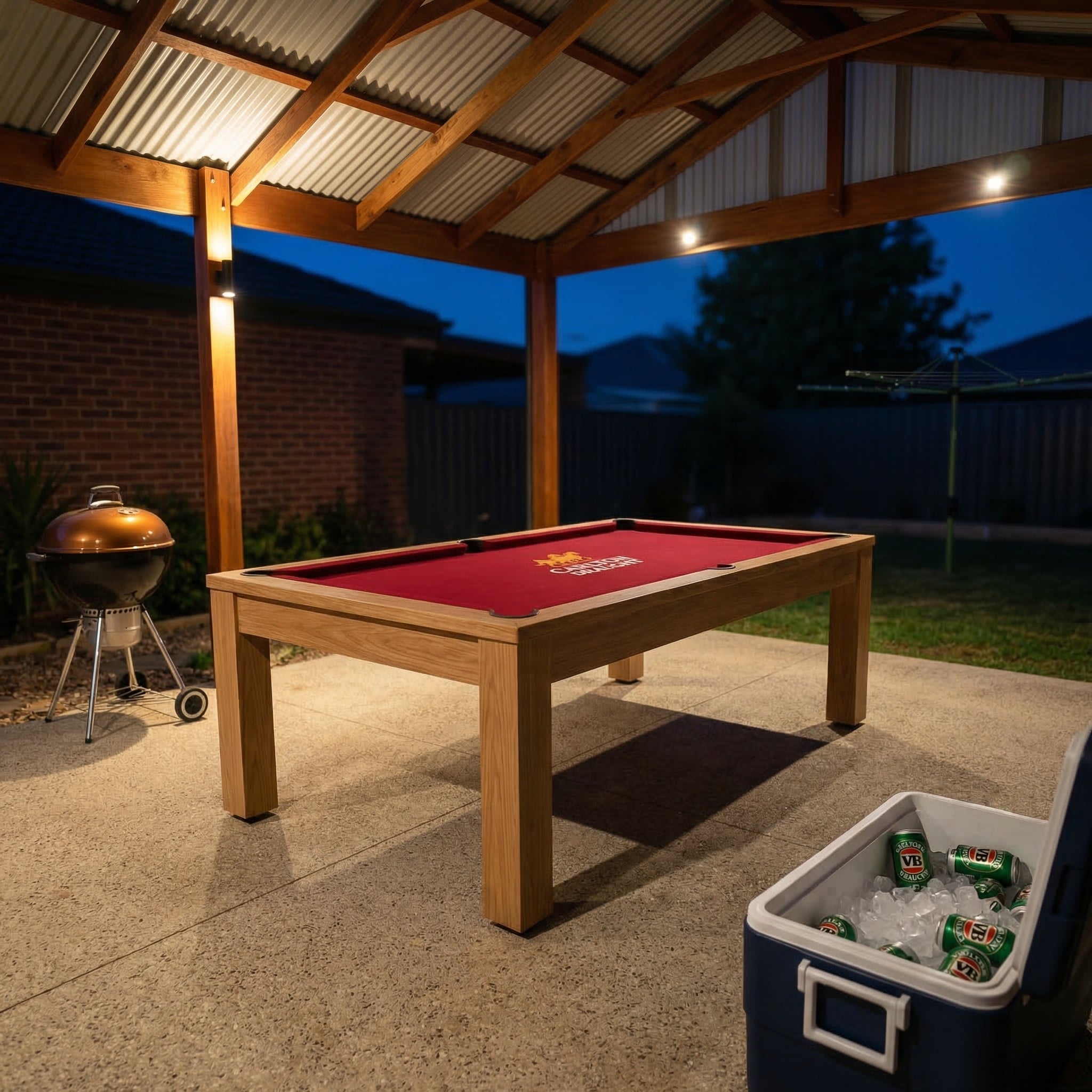 7ft pool table Carlton Draught branded Australia