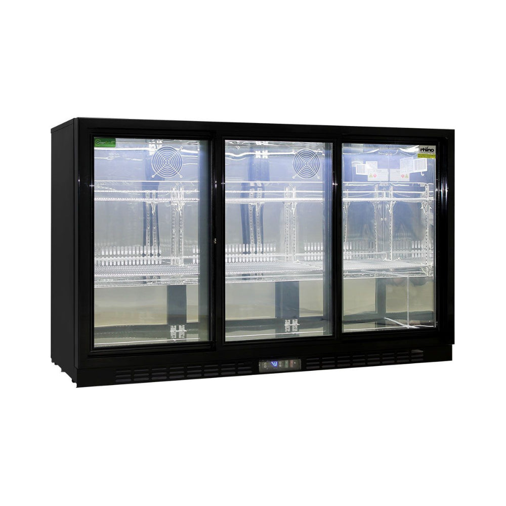 Commercial Under Bench 3 Sliding Doors Alfresco Glass Door Fridge With LG Compressor