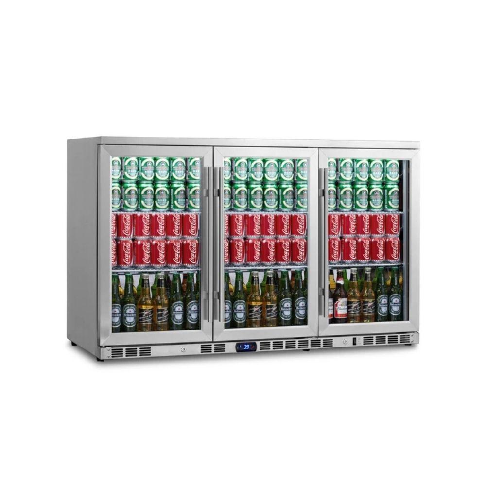 Heated Glass 3-Door Under Bench Beverage Fridge 5-Year Warranty (+$399)