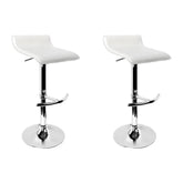 Artiss Set of 2 PU Leather Wave Style Bar Stools - White