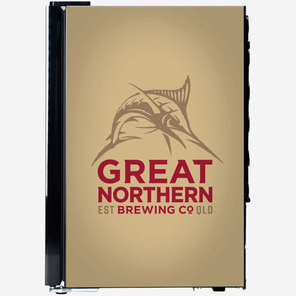 Great Northern Branded Glass Door Bar Fridge With Cool Frosted Door Logo