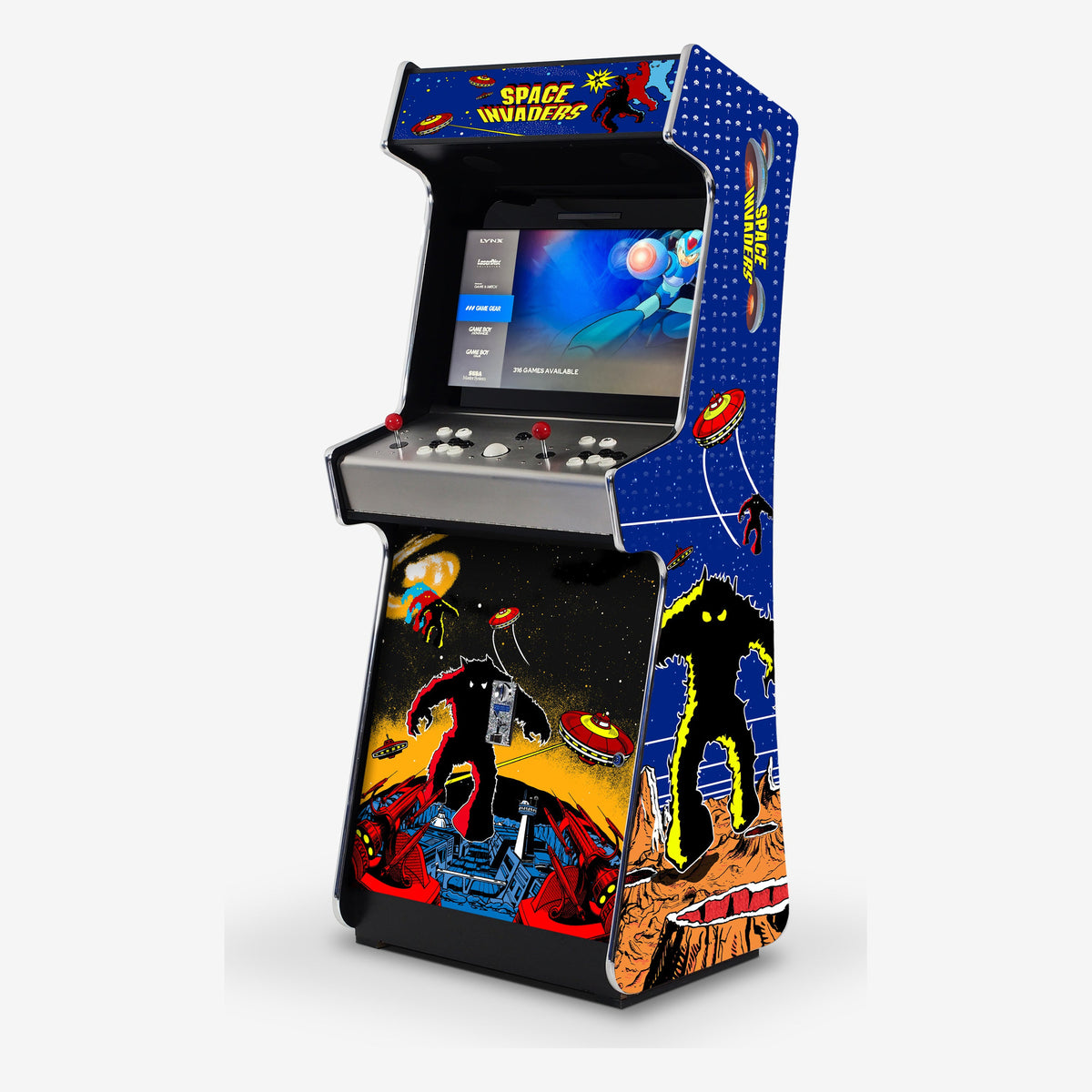 Retro Invaders Arcade Machine - Platinum
