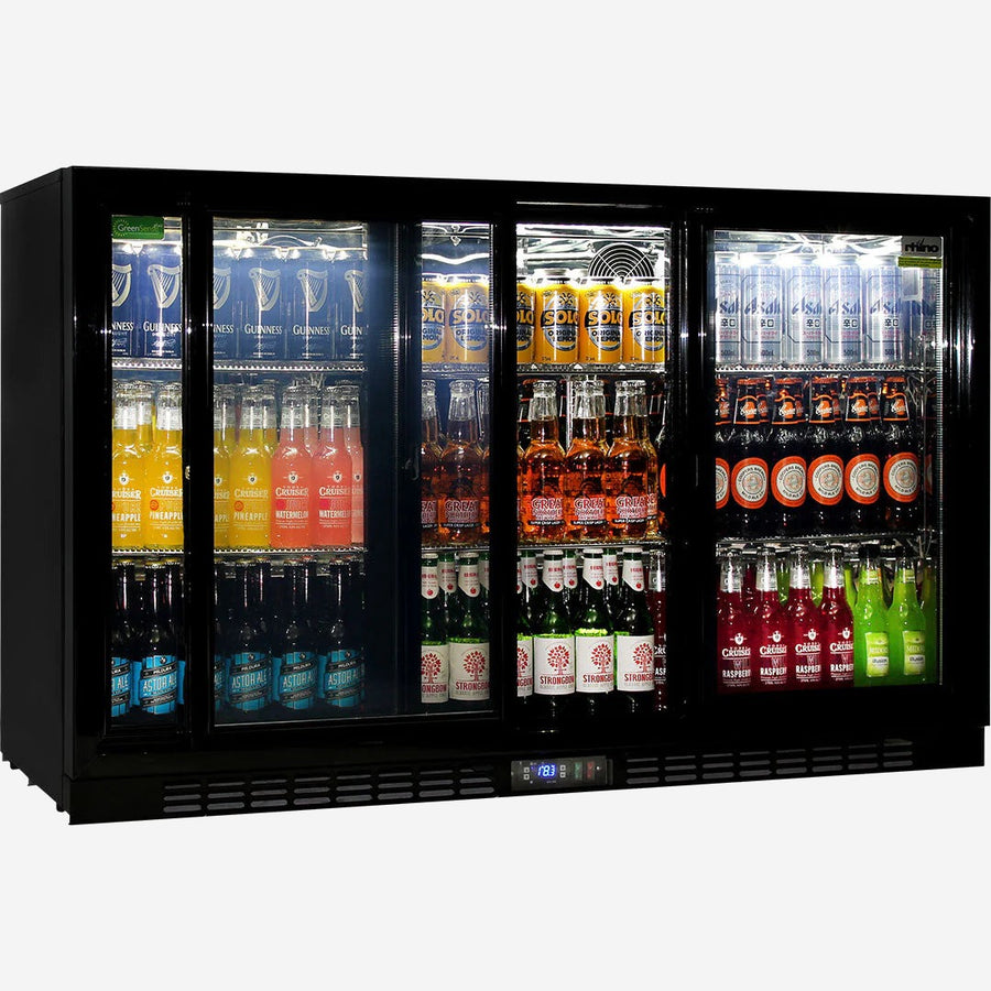 Commercial Under Bench 3 Sliding Doors Alfresco Glass Door Fridge With LG Compressor