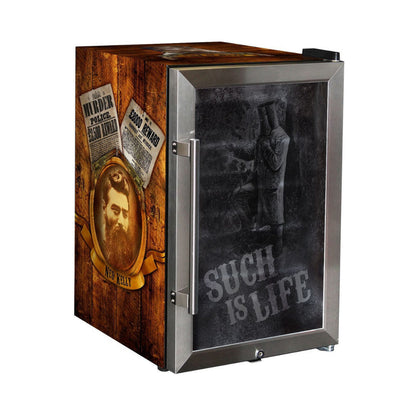 Ned Kelly Designed Glass Door Bar Fridge 70 Litre White