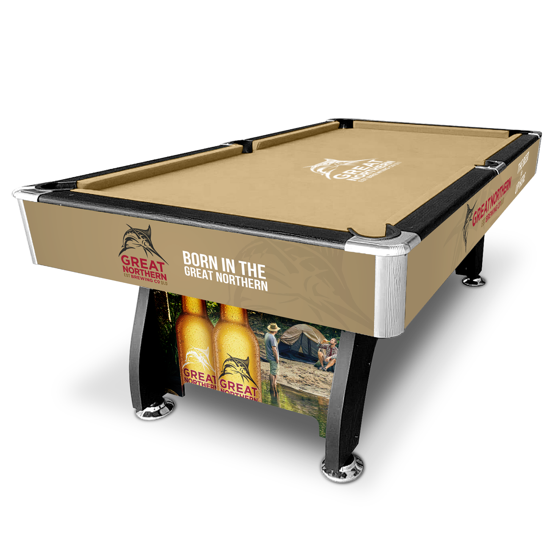 Great Northern 7FT MDF Pool Table in Black Finish – Ideal for Pool, Snooker, and Billiards