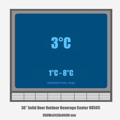 Heating Glass 2-Door Full Stainless Under Bench Beverage Fridge 5-Year Warranty (+$299)