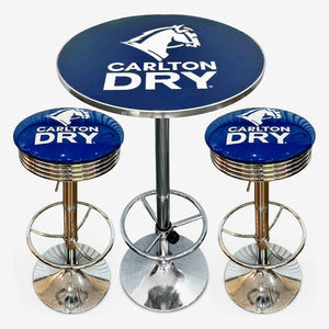 Carlton Dry Retro Bar Stool and Table Set (SHIPS IN 3 WEEKS)