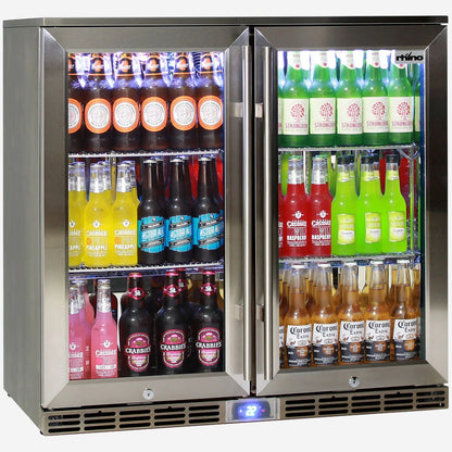 Alfresco Glass Twin Door Bar Refrigerator With Outdoor IP34 Rating with LOW E Glass