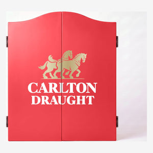 Carlton Draught Branded Dartboard with Cabinet