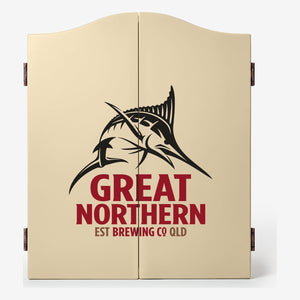 Great Northern Branded Dartboard with Cabinet