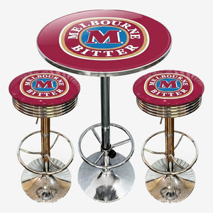 Melbourne Bitter Retro Bar Stool and Table Set (SHIPS IN 5 WEEKS)