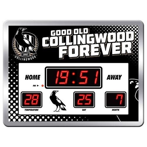 Collingwood Magpies AFL Aussie Rules SCOREBOARD LED Clock