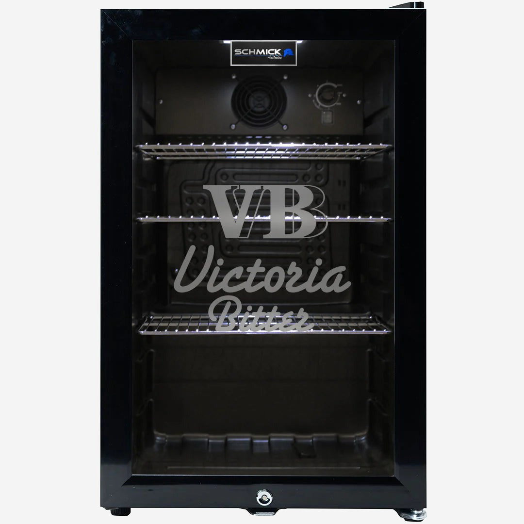 VB Original Branded Glass Door Bar Fridge With Cool Frosted Door Logo