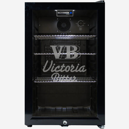 VB Original Branded Glass Door Bar Fridge With Cool Frosted Door Logo