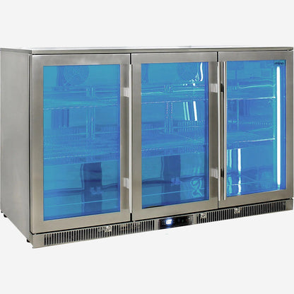 Rhino ENVY 3 Door Bar Fridge Coldest Beer 43ºC+ Best Alfresco 316 Marine Grade Stainless Quiet With No Condensation