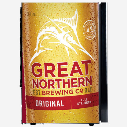 Great Northern Original Branded Glass Door Bar Fridge With Cool Frosted Door Logo