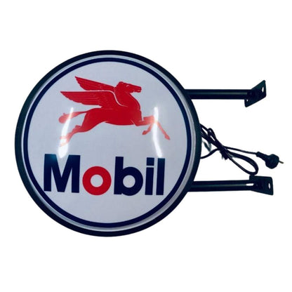 MOBIL FUEL OIL Bar Lighting Wall Sign Light LED [ON BACK ORDER FOR LATE APR]