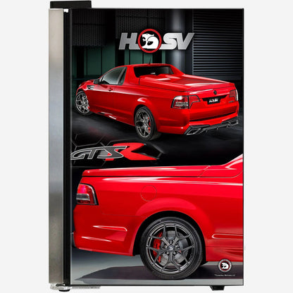 HSV GTSR Maloo branded bar fridge. Great gift idea! Add You Own Number Plate To Door! HUS-SC70-SS-GTSR-Maloo