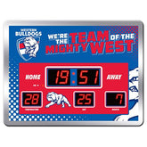 Western Bulldogs AFL Aussie Rules SCOREBOARD LED Clock