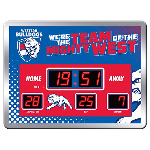 Western Bulldogs AFL Aussie Rules SCOREBOARD LED Clock