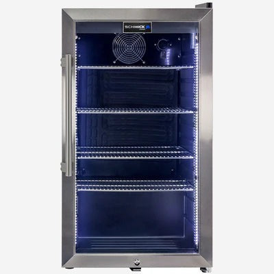 Ned Kelly Themed Alfresco Bar Fridge With Led Strip Lights. Lock and LOW E Glass