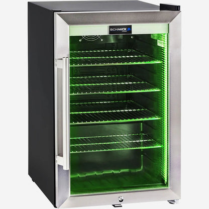 Ned Kelly Designed Glass Door Bar Fridge 70 Litre White HUS-SC70-SS-NED