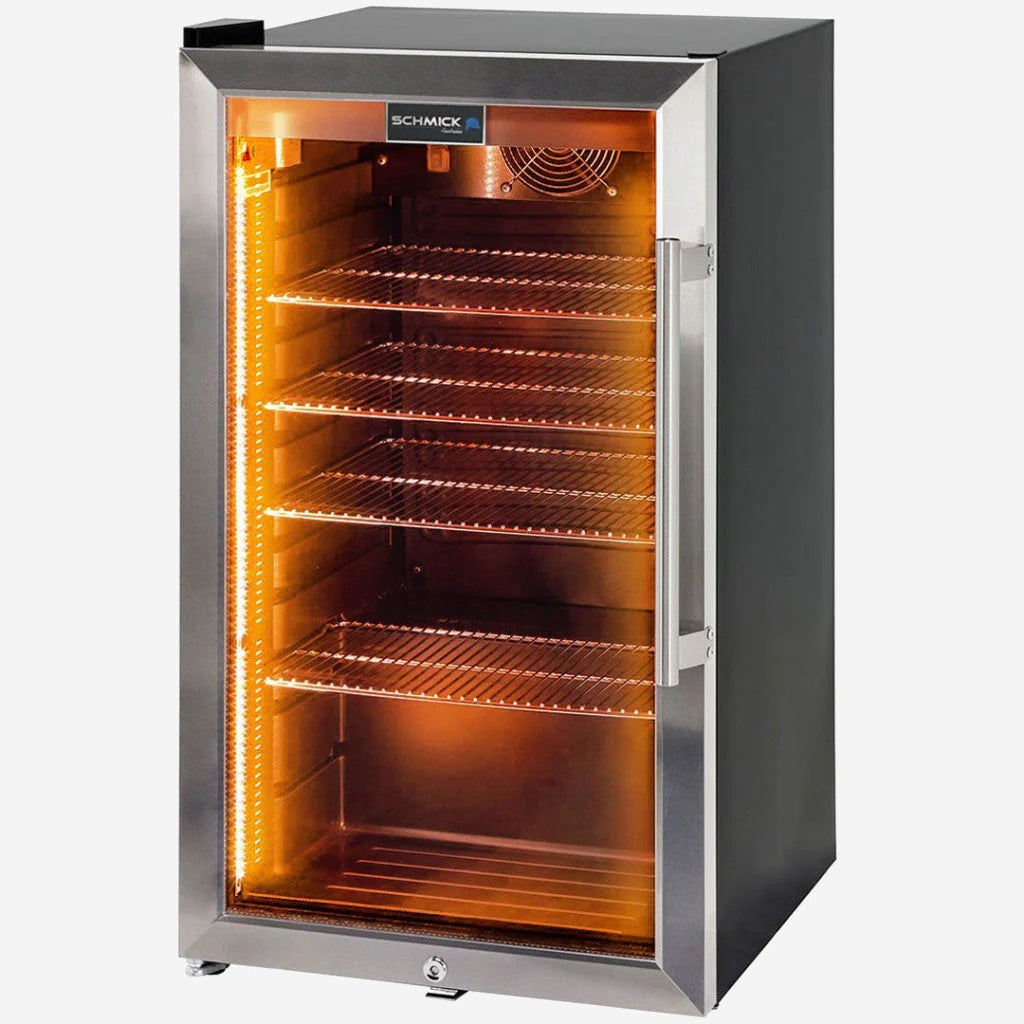Schmick Outdoor Triple Glazed Alfresco Bar Fridge With Led Strip Lights. Lock and LOW E Glass. Indoor use also perfect! - Model HUS-SC88L-SS