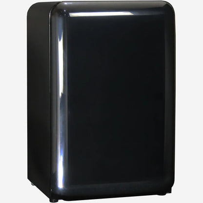 Black Rounded Quiet Running Energy Efficient Mini Bar Fridge Model HUS-RND70B