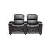 Sophie Black Leather 2 Seater Recliner