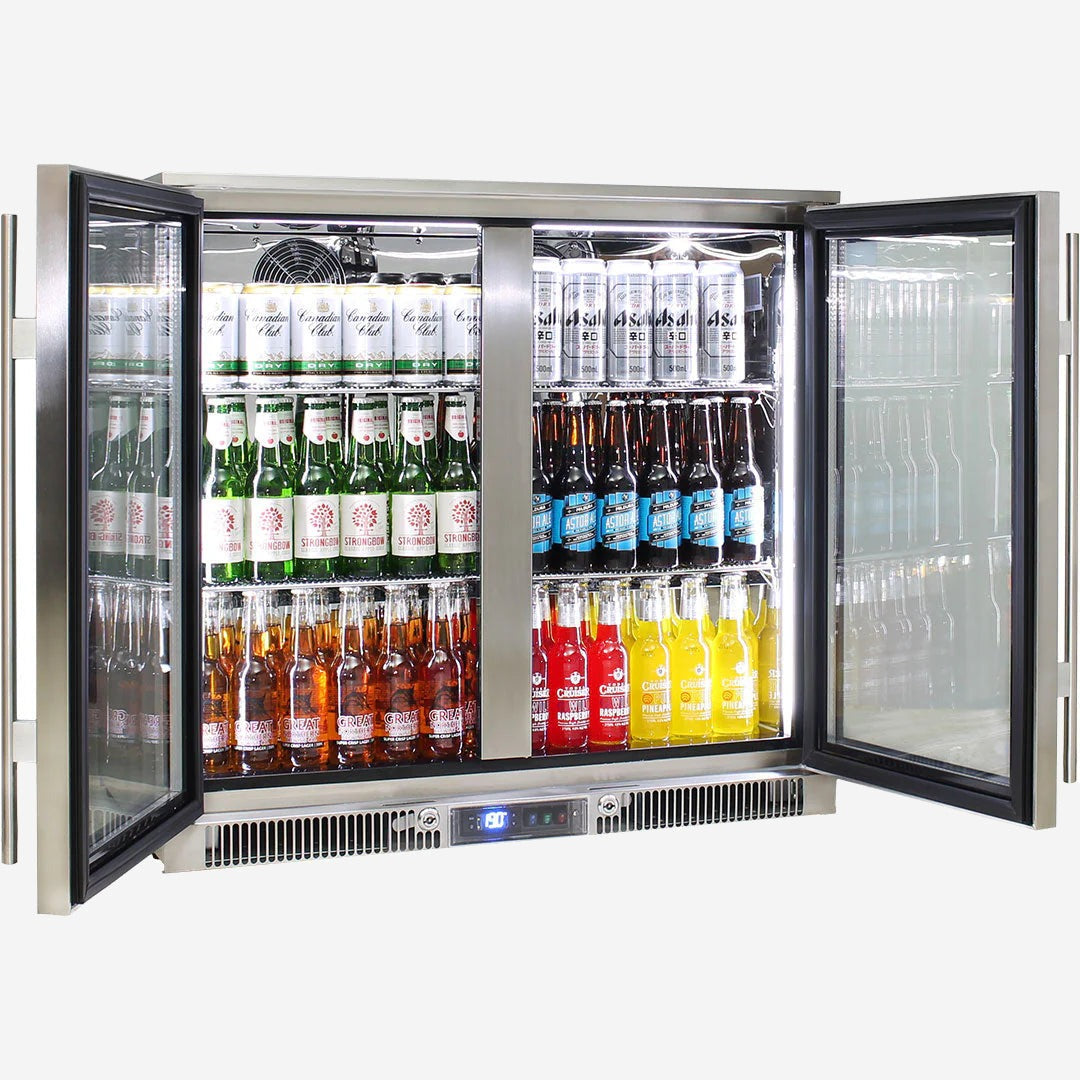 Outdoor Rhino ENVY Bar Fridge Coldest Beer 43ºC+ Best Alfresco 316 Marine Grade Stainless Quiet With No Condensation