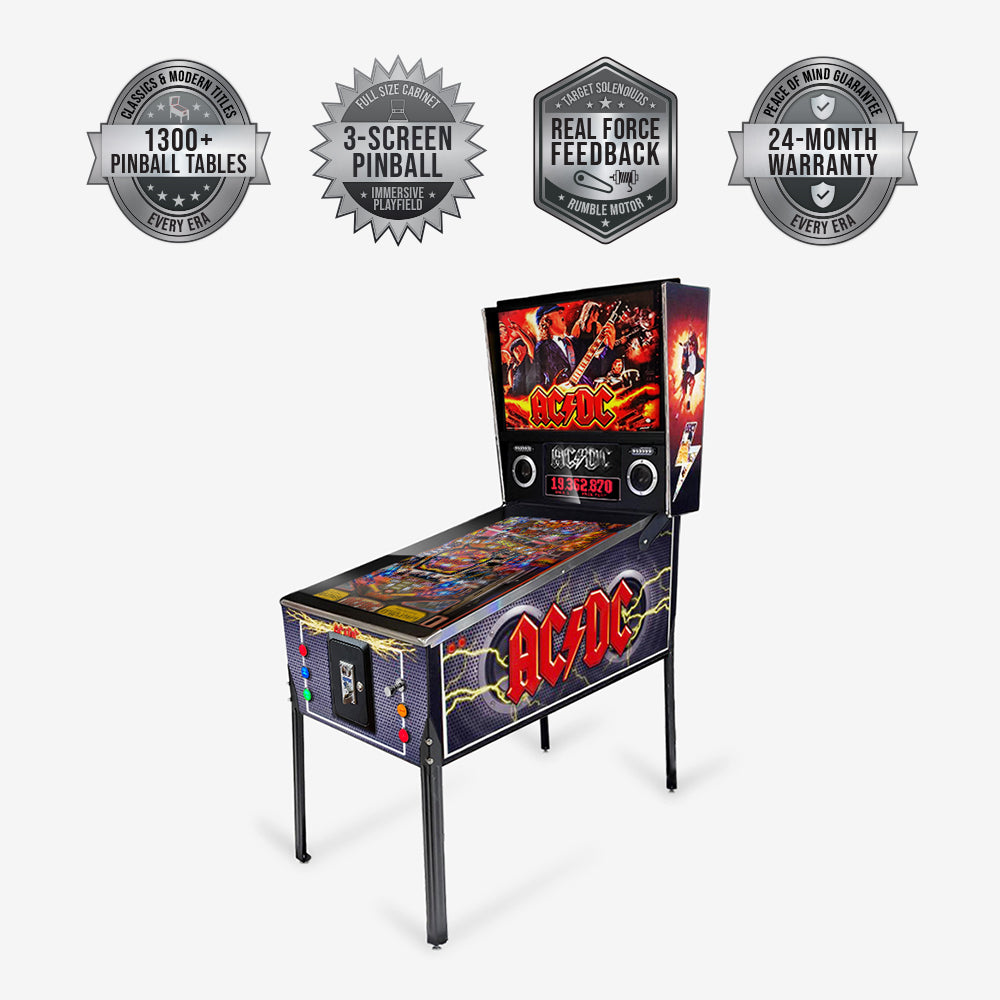 Premium AC/DC Virtual Pinball Machine - 1300+ Games Included