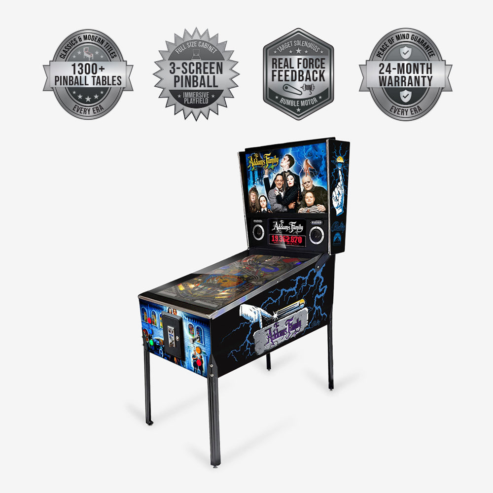 PREMIUM The Addams Family Virtual Pinball Machine 1300 Games Included [SHIPS IN 5 WEEKS]