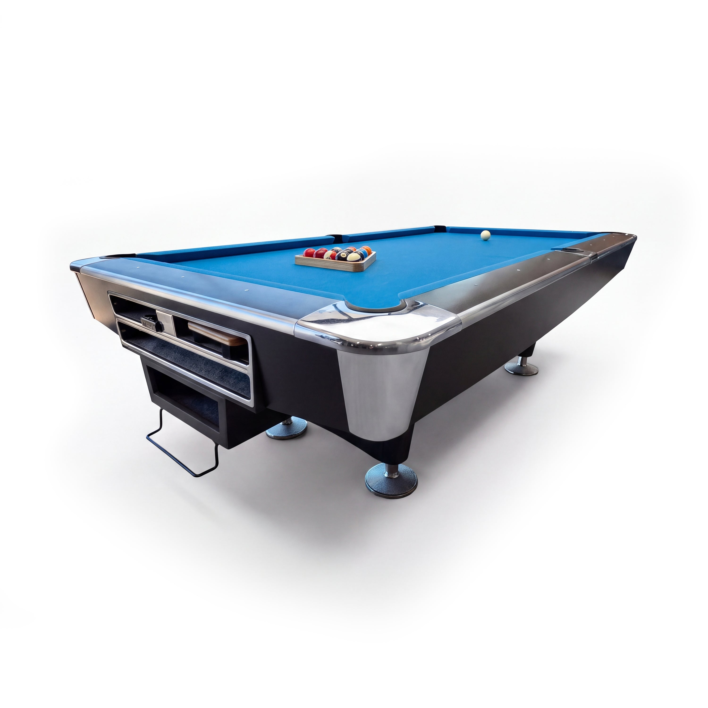8ft American Style Pool Table Ball Return - Blue Felt