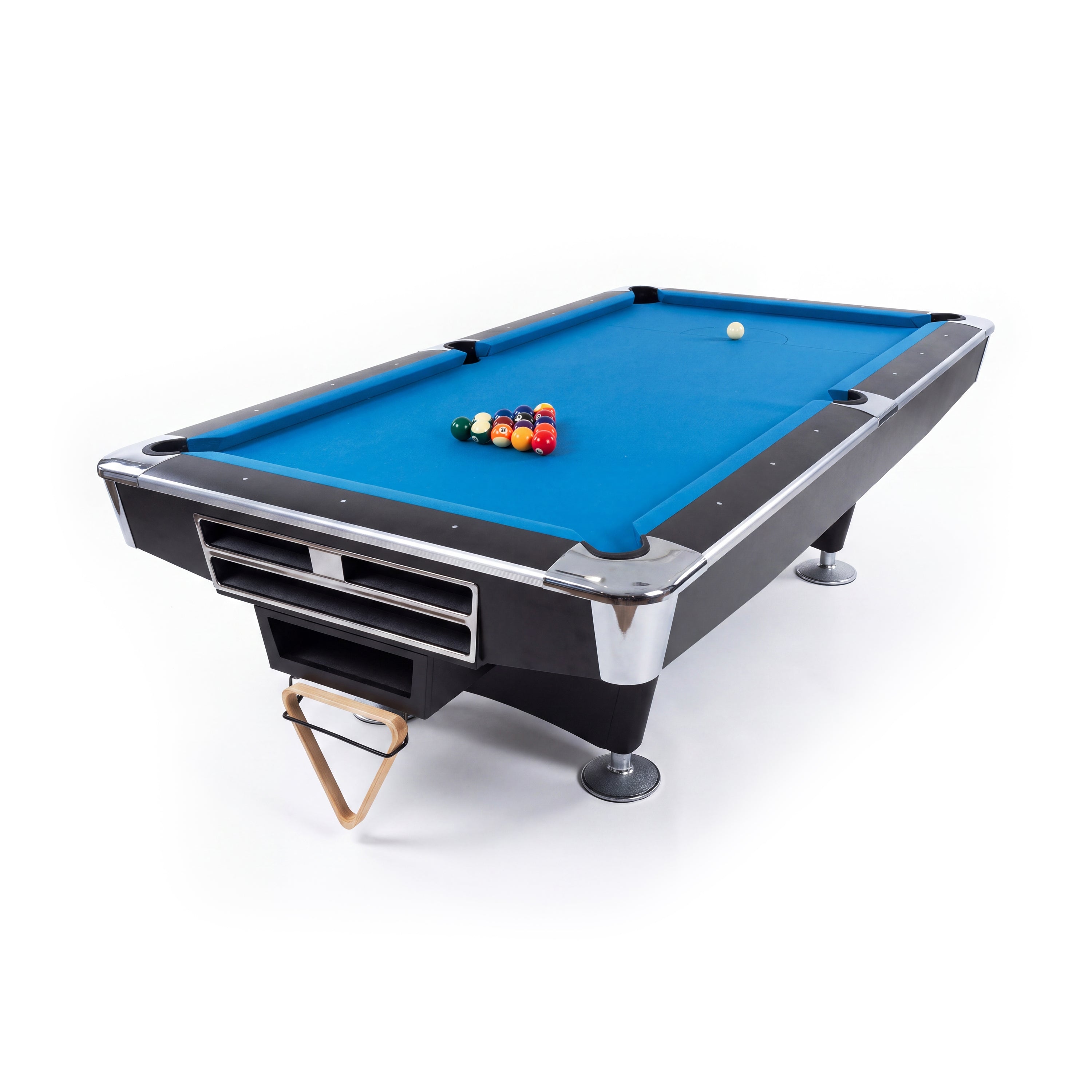 8ft American Style Pool Table Ball Return - Blue Felt