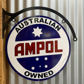 Ampol Classic Sign Double Sided Round