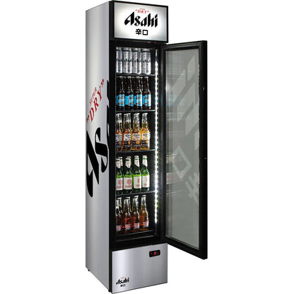 Asahi Branded Skinny Upright Bar Fridge - Model SS-P160-ASAHI 