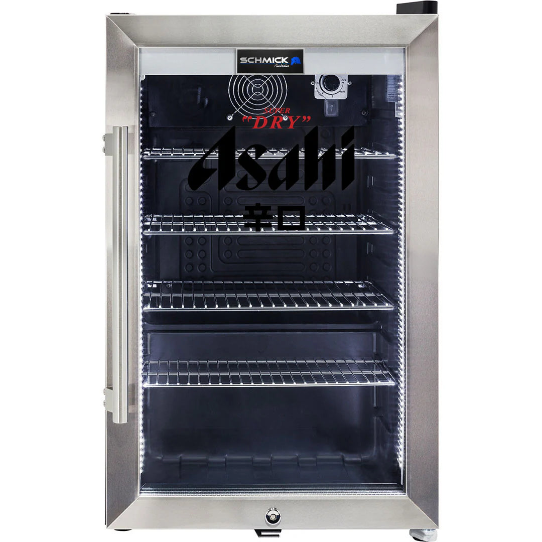 Asahi branded bar fridge, Great gift idea! Great Entertaining Room Or Man Cave Item - Model SC70-SS-W-ASAHI 