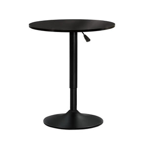 Furniture > Dining - Artiss Bar Table Kitchen Tables Swivel Round Metal Black