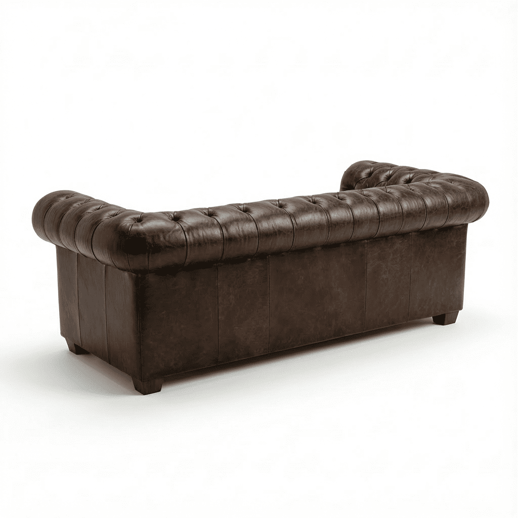 Winston Three Seat Classic Vintage Leather Chesterfield Lounge – Cigar Brown
