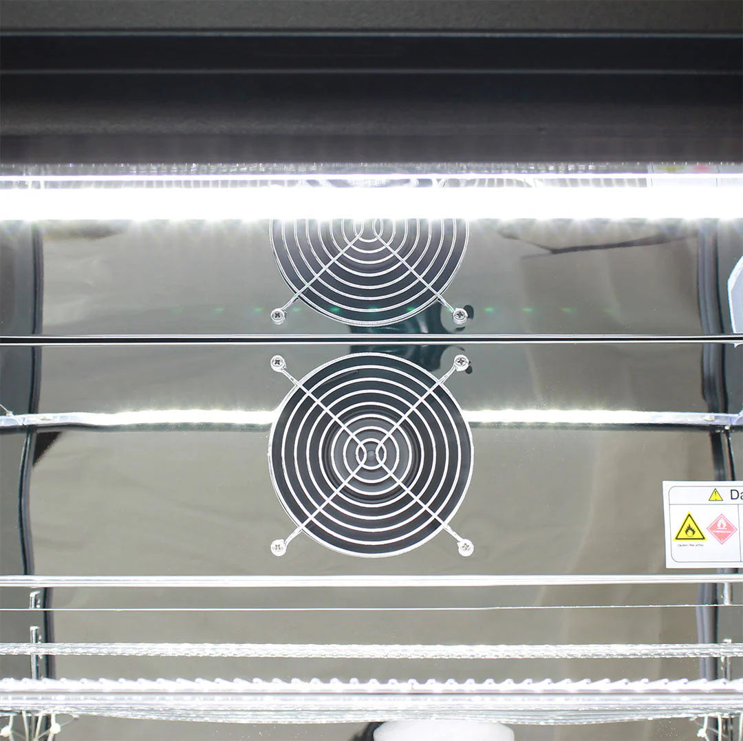 Black Commercial Glass 1 Door Bar Fridge Energy Efficient LG Compressor (ON BACKORDER FOR MID MAY)